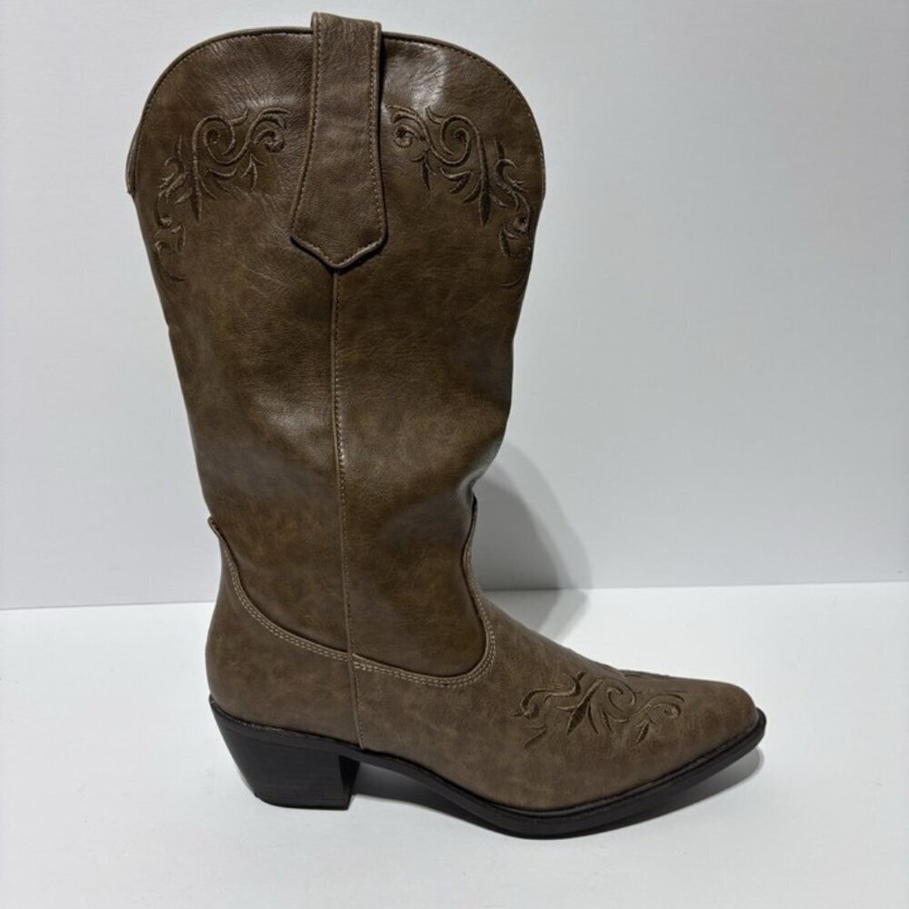 Roper Women’s Embroidered Western Boots Brown, Size 8.5 M